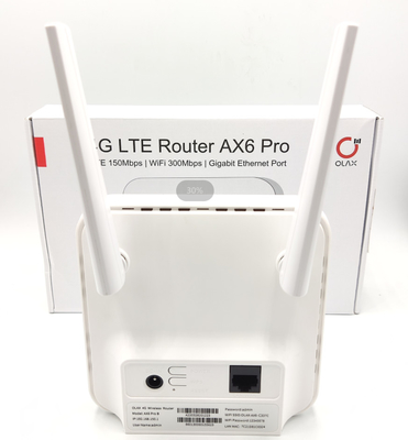 Olax AX6 Pro 4g CPE Wifi Yönlendirici Beyaz Dış Mekan LTE CPE Cat4 300mbps